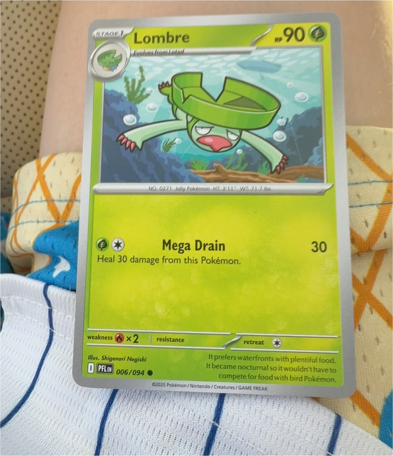 2025 Pokémon #006 Lombre — front