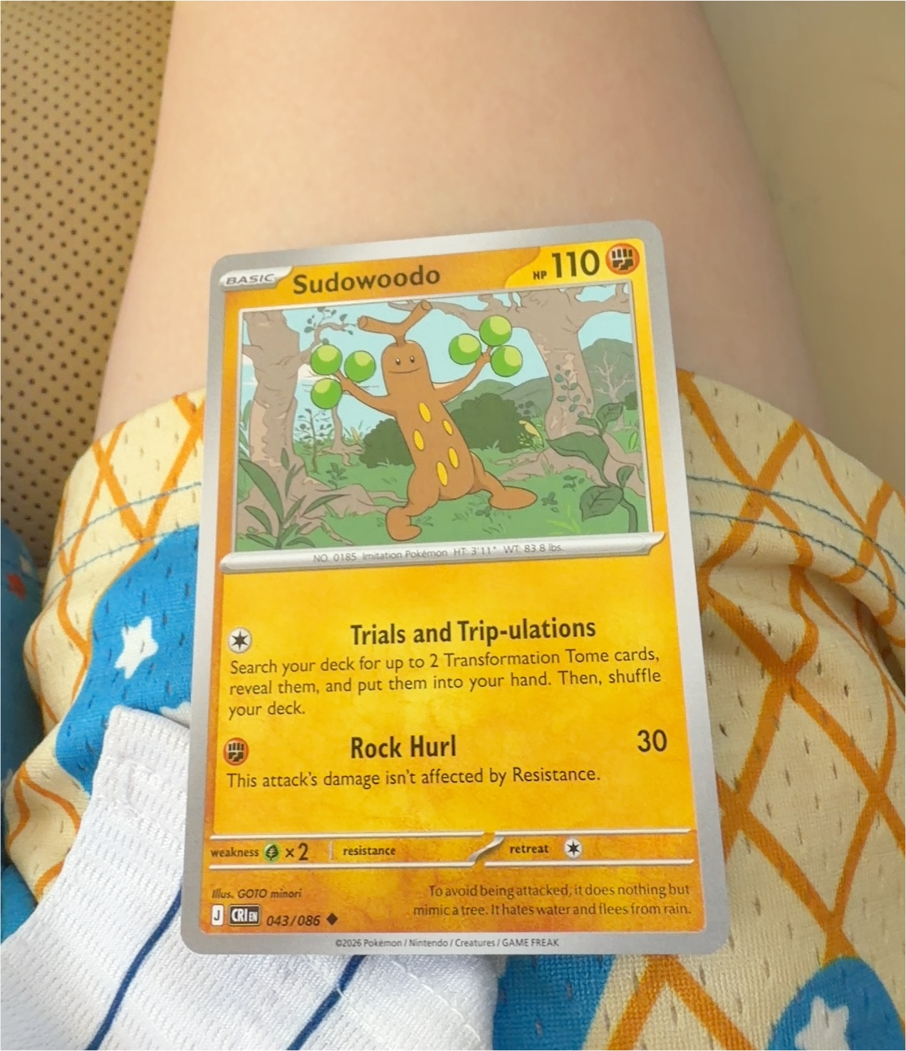 2026 Pokémon #043 Sudowoodo — front