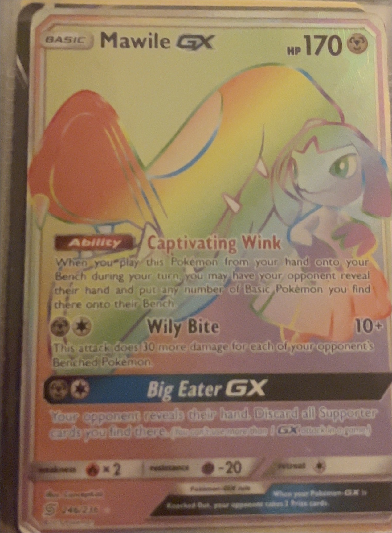 2019 Pokémon Unified Minds #141 Mawile-GX — front