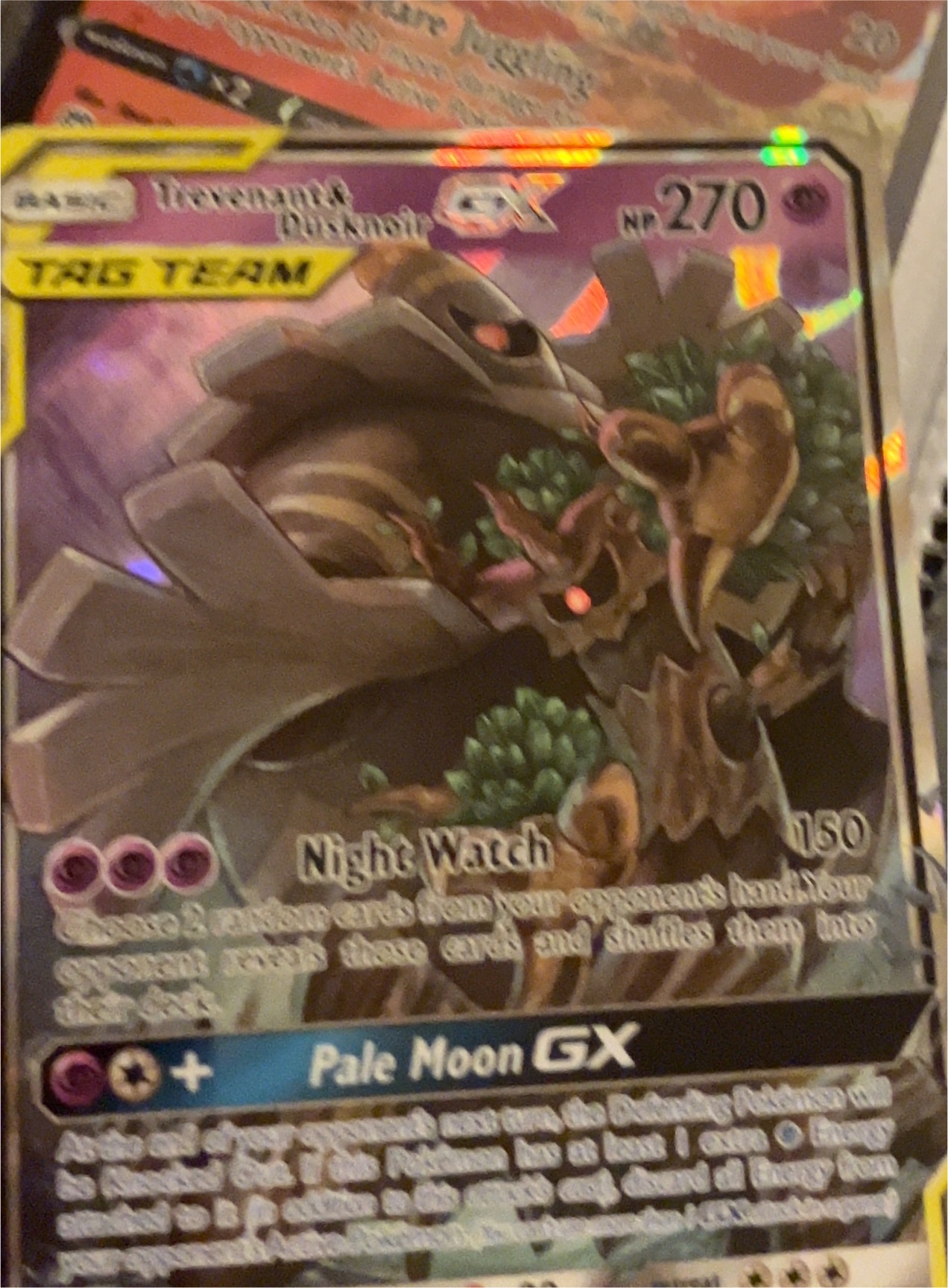 2019 Pokémon #179 Trevenant & Dusknoir GX — front