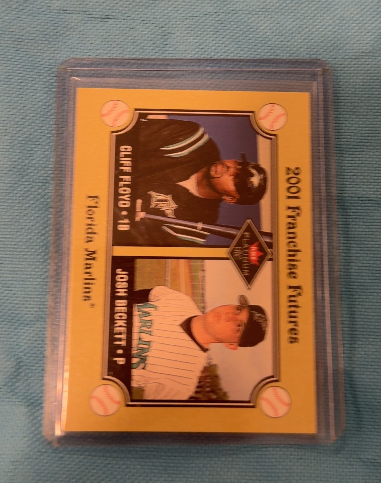 2001 Fleer Franchise Futures Cliff Floyd and Josh Beckett — front