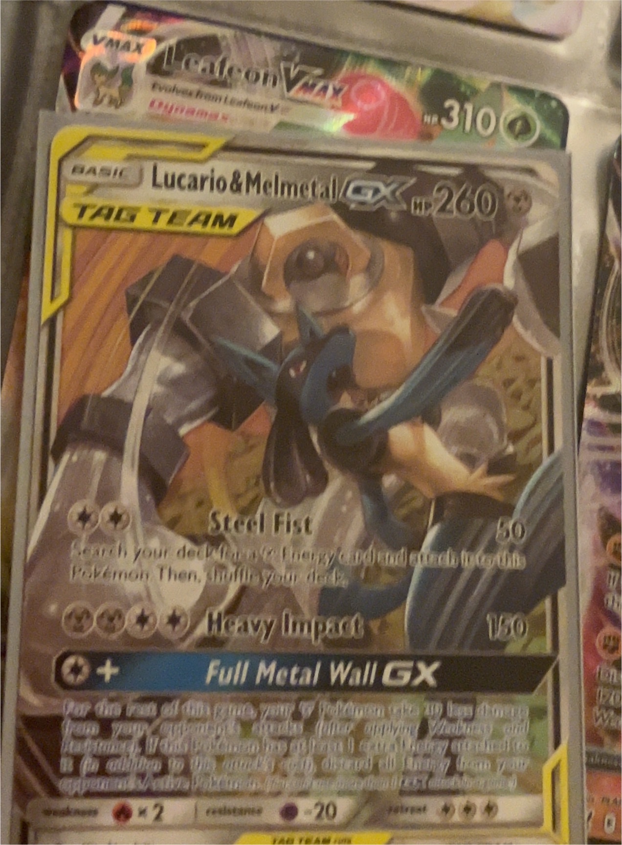 2019 Pokémon SM192 Lucario & Melmetal-GX — front