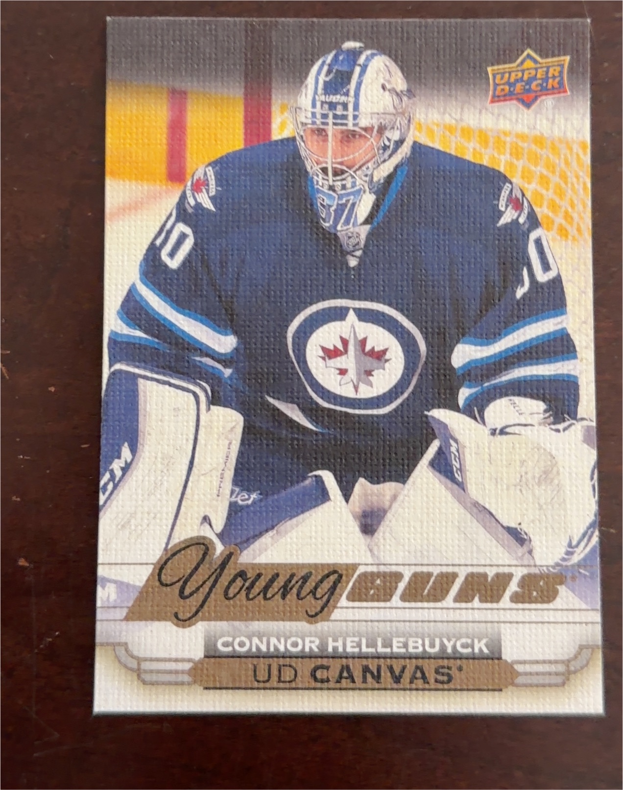 2015-16 Upper Deck Young Guns Canvas #C102 Connor Hellebuyck — front