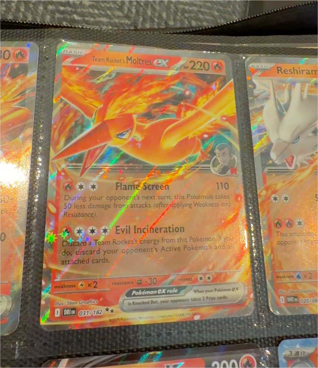 2025 Pokémon Destined Rivals #031 Team Rocket's Moltres ex — front