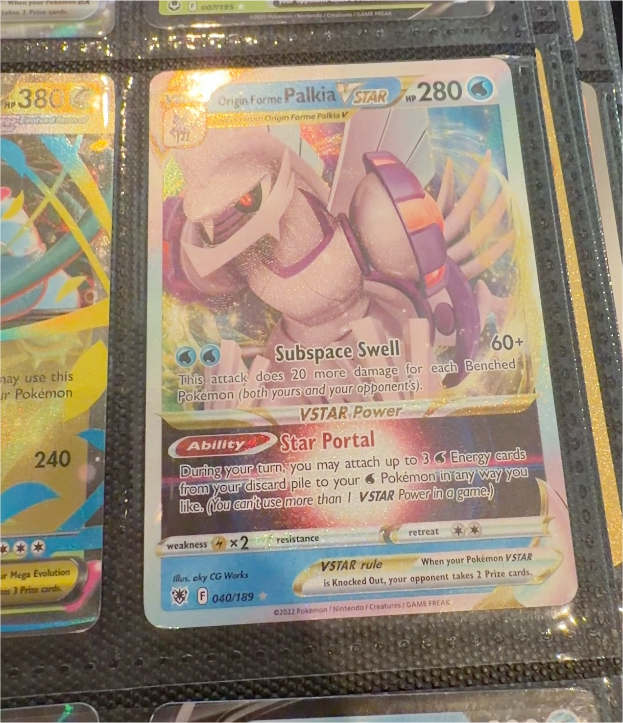 2022 Pokémon #040 Origin Forme Palkia VSTAR — front
