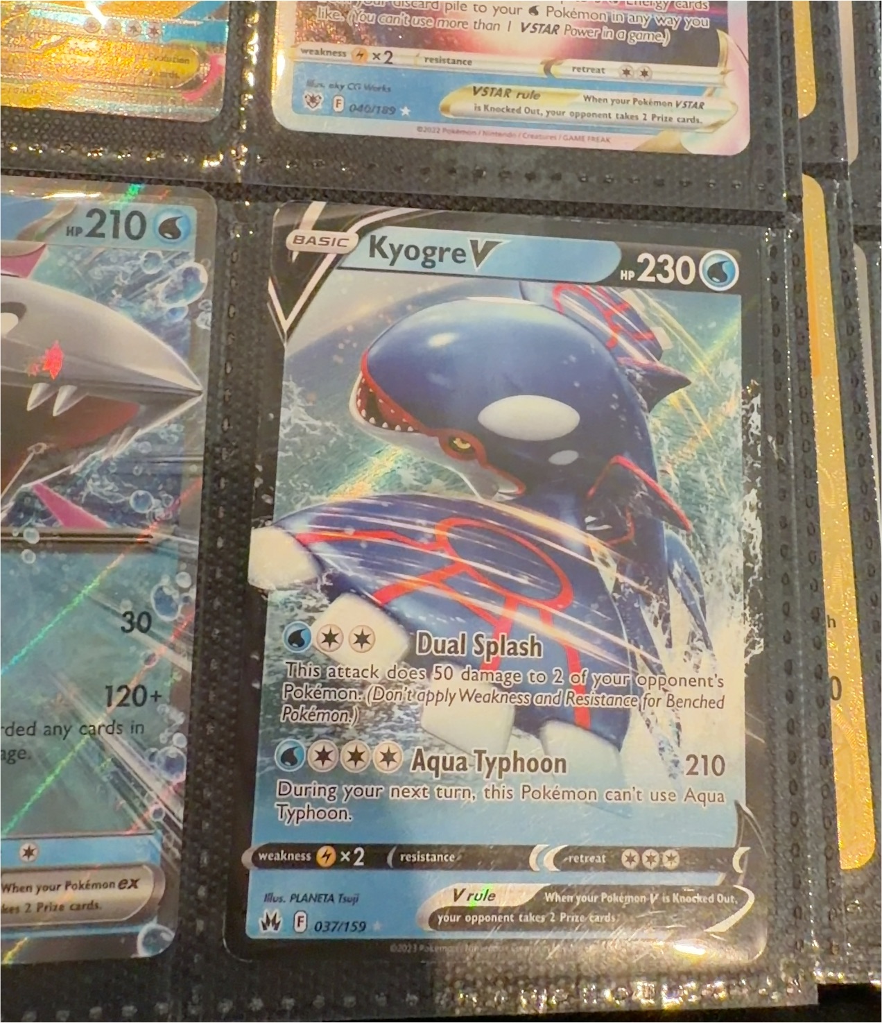 2023 Pokémon Crown Zenith #037 Kyogre V — front