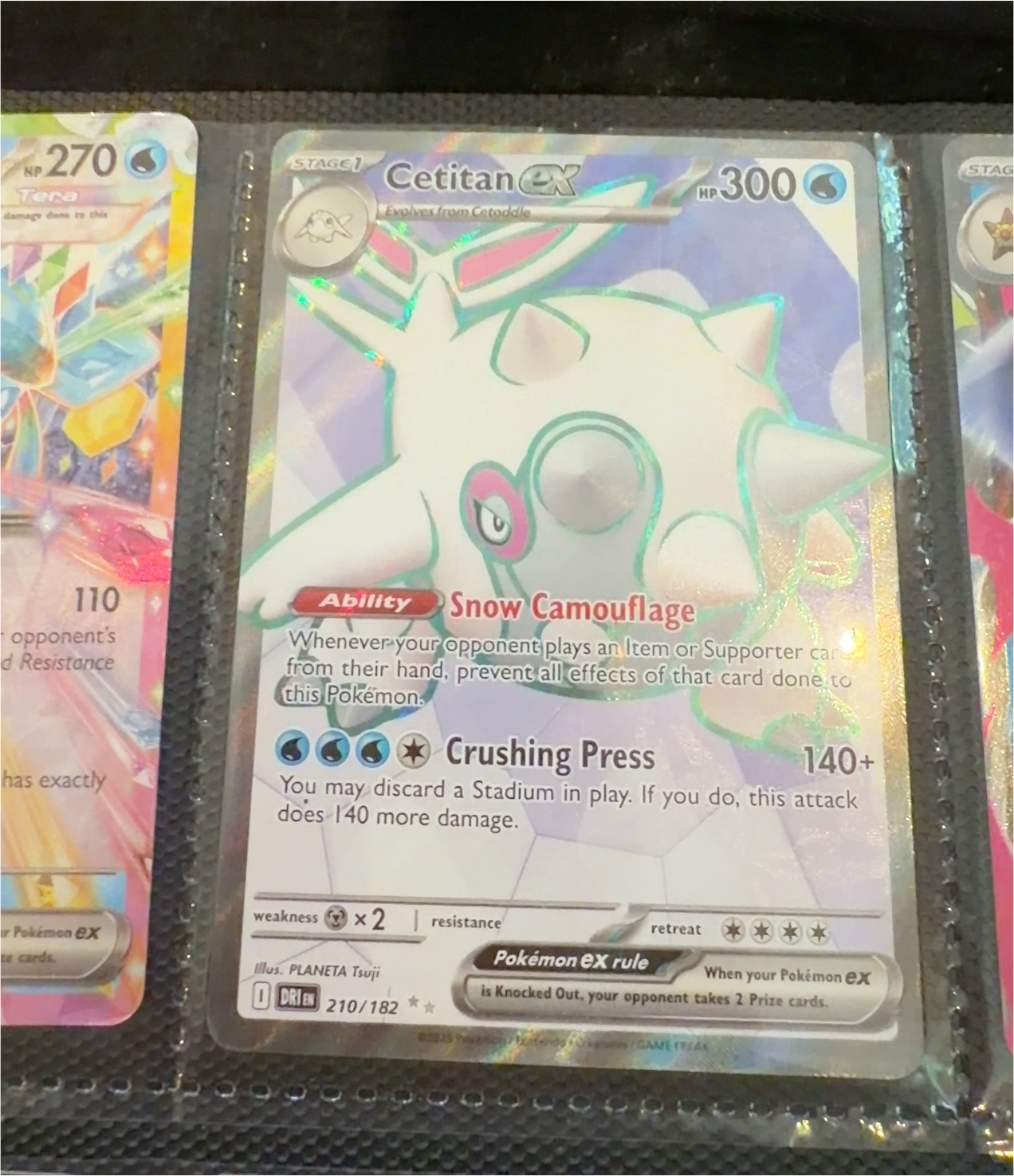 2025 Pokémon Destined Rivals #210 Cetitan ex — front