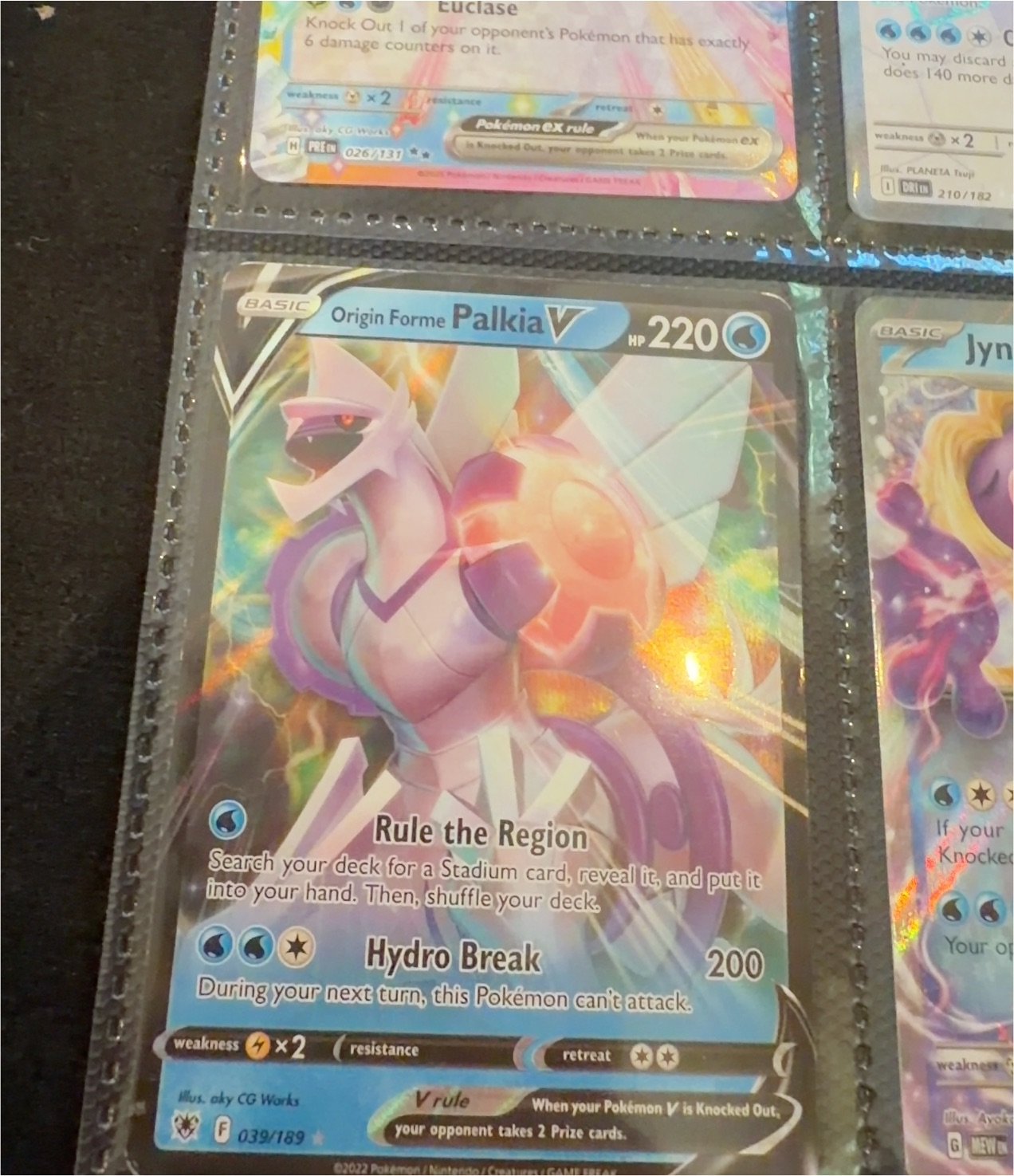 2022 Pokémon Astral Radiance #039 Origin Forme Palkia V — front