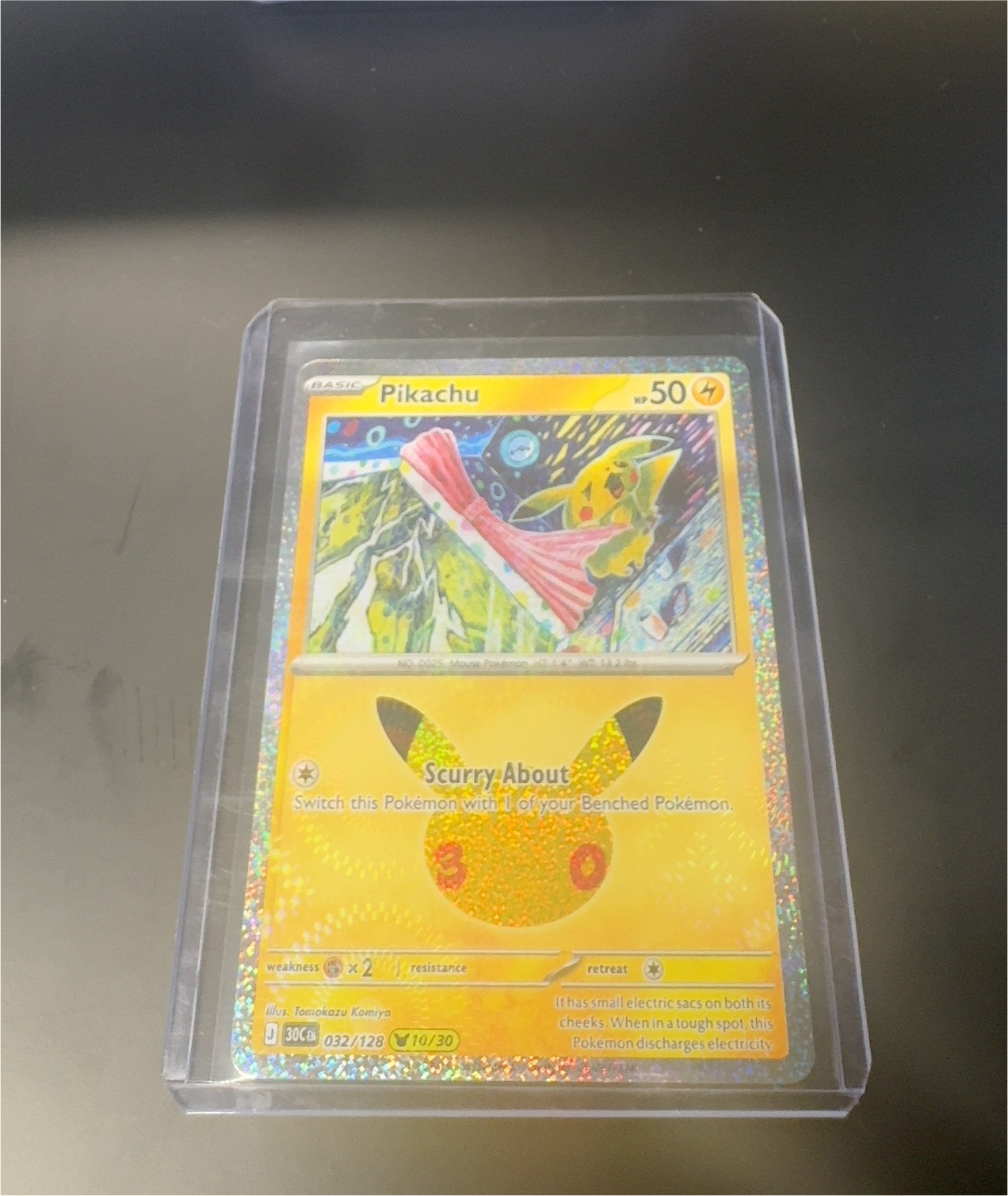 2016 Pokémon 20th Anniversary Pikachu #032 — front