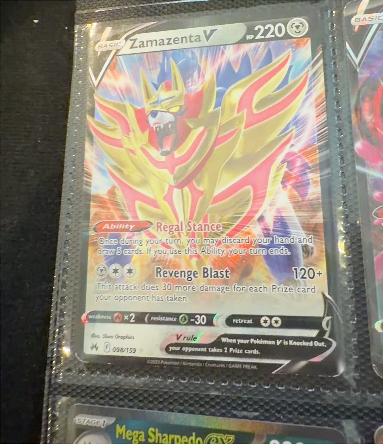 2023 Pokémon Crown Zenith #098 Zamazenta V — front
