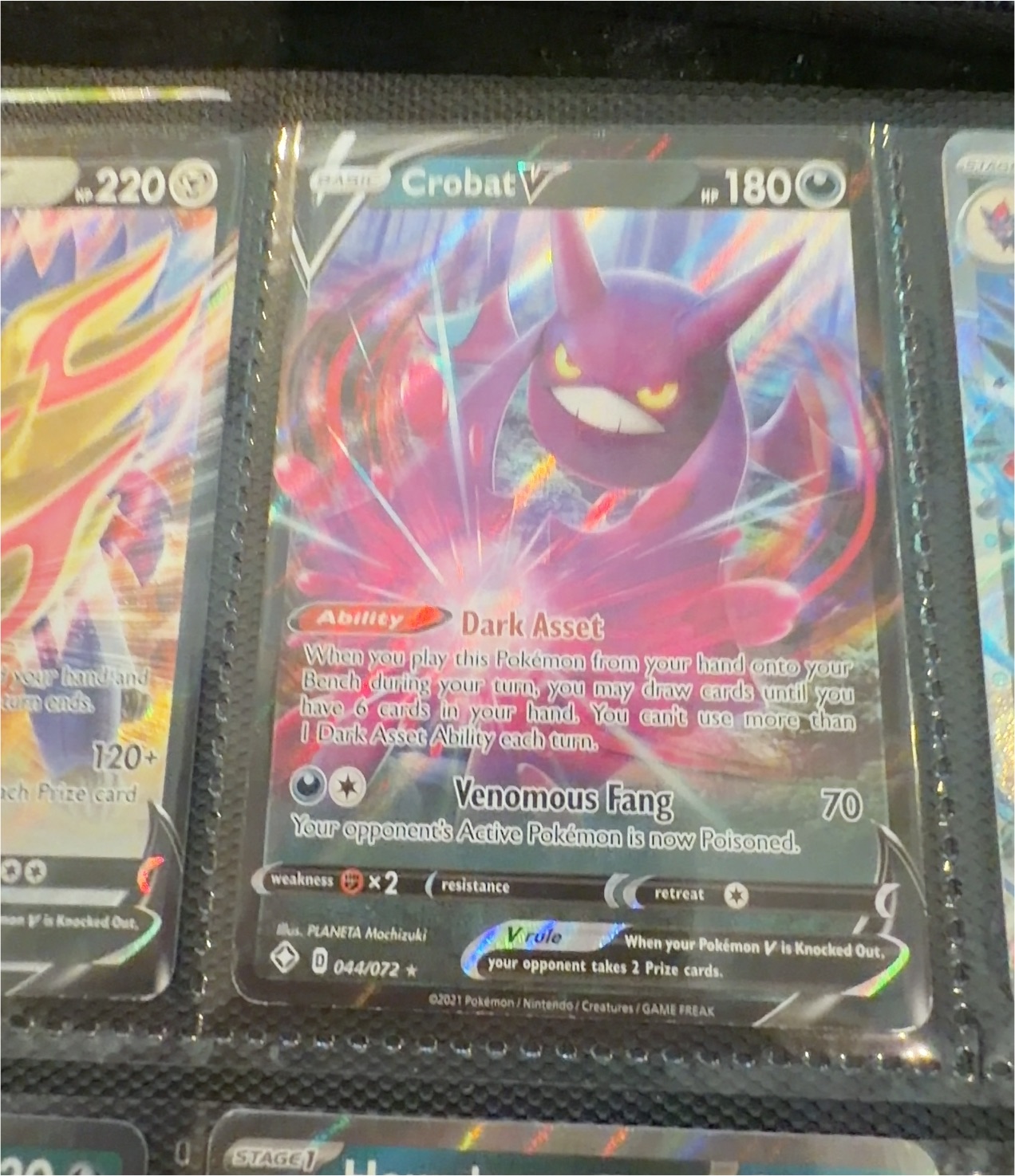 2021 Pokémon Shining Fates #044 Crobat V — front