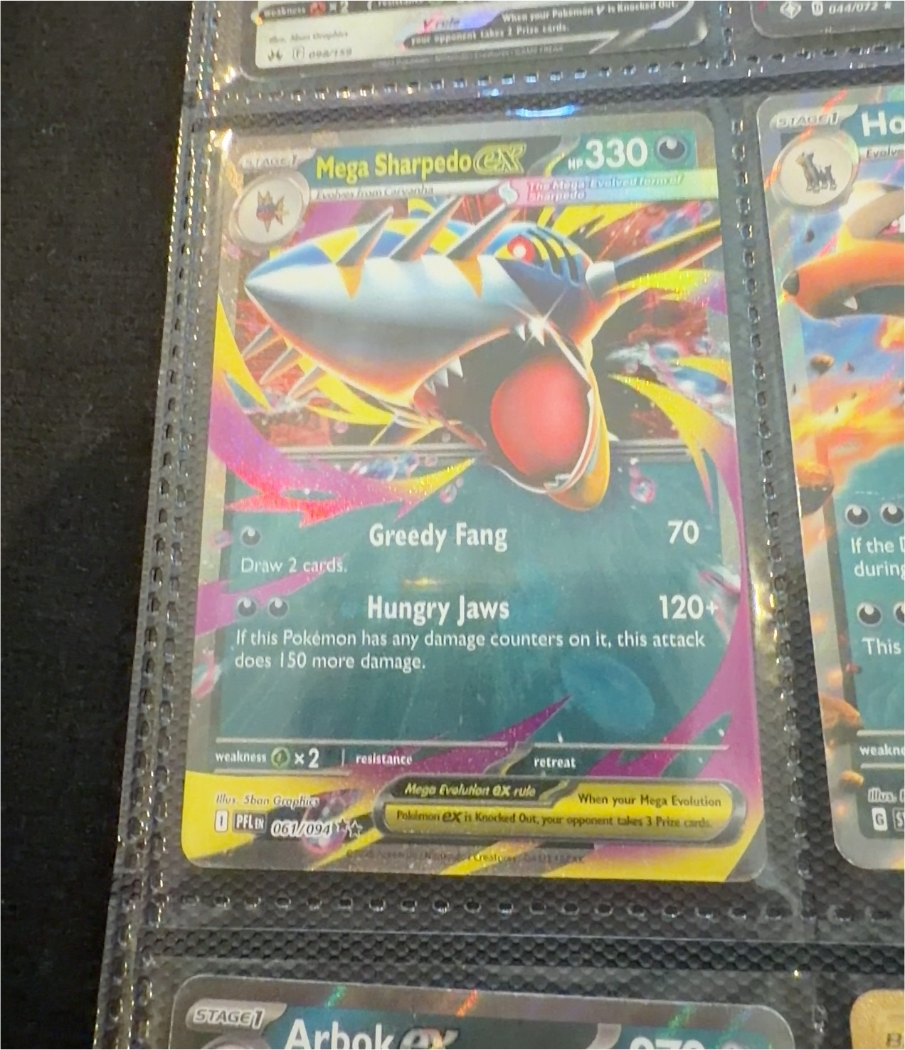 2025 Pokémon Mega Evolution #006 Mega Sharpedo ex — front