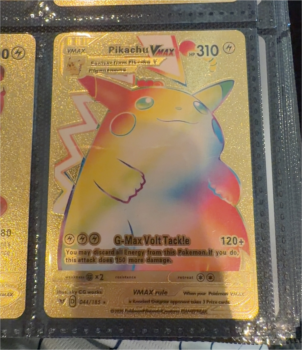 2020 Pokémon Vivid Voltage #044 Pikachu VMAX — front