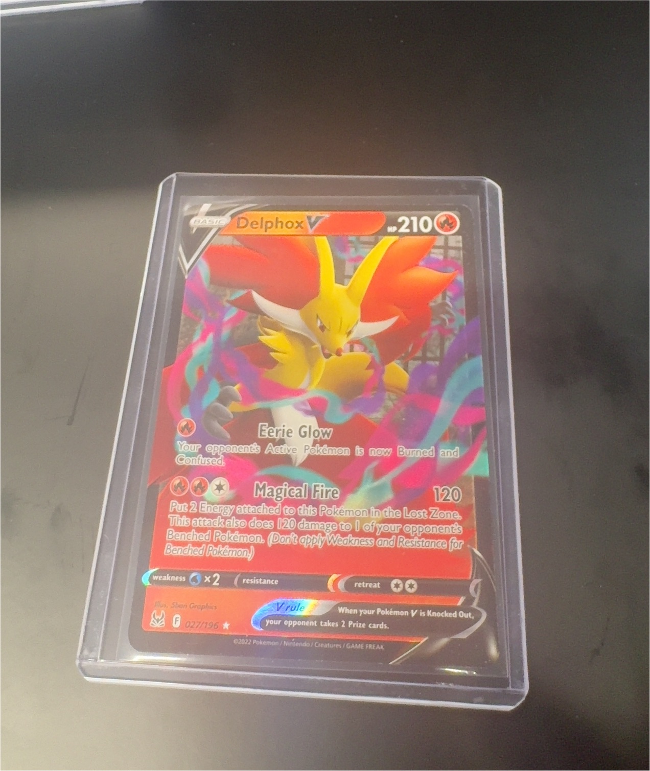2022 Pokémon Lost Origin #027 Delphox V — front