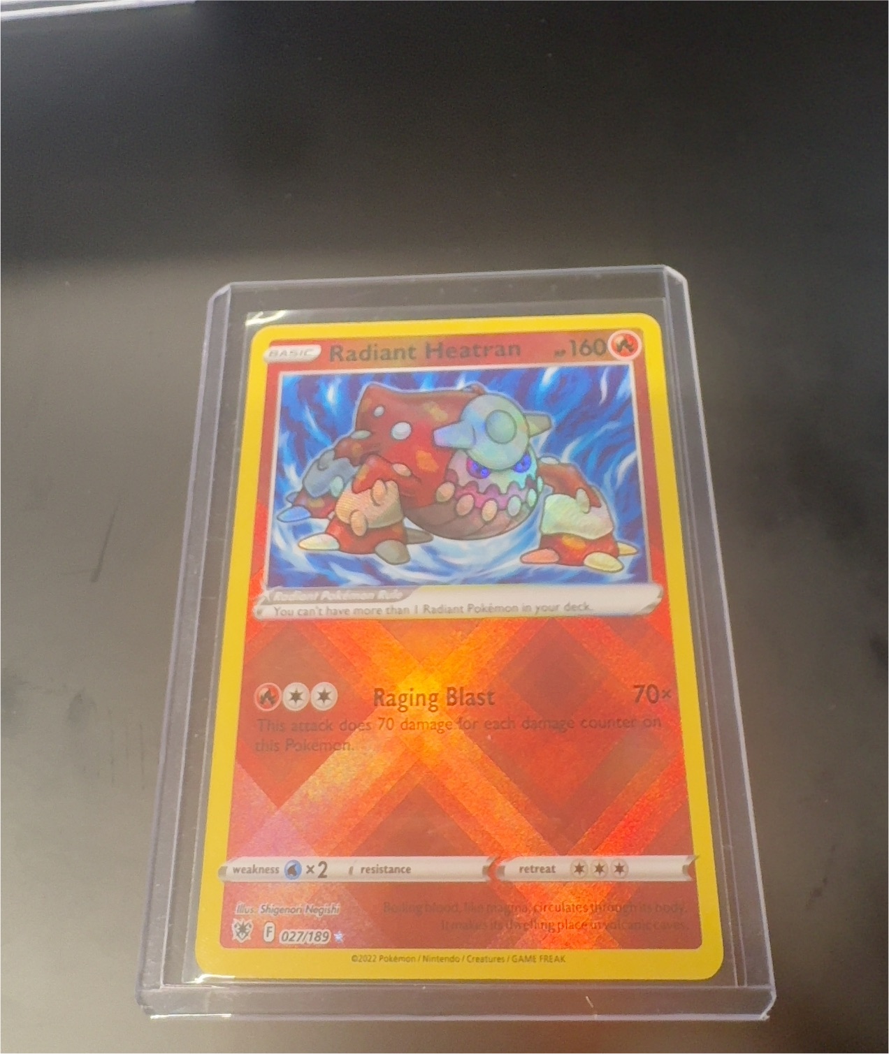 2022 Pokémon Astral Radiance #027 Radiant Heatran — front