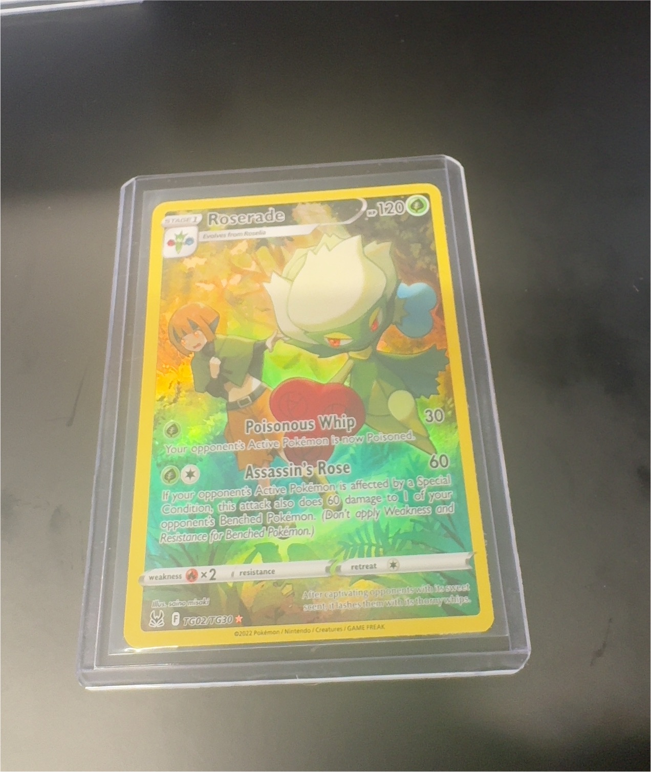 2022 Pokémon Brilliant Stars Trainer Gallery #TG02 Roserade — front