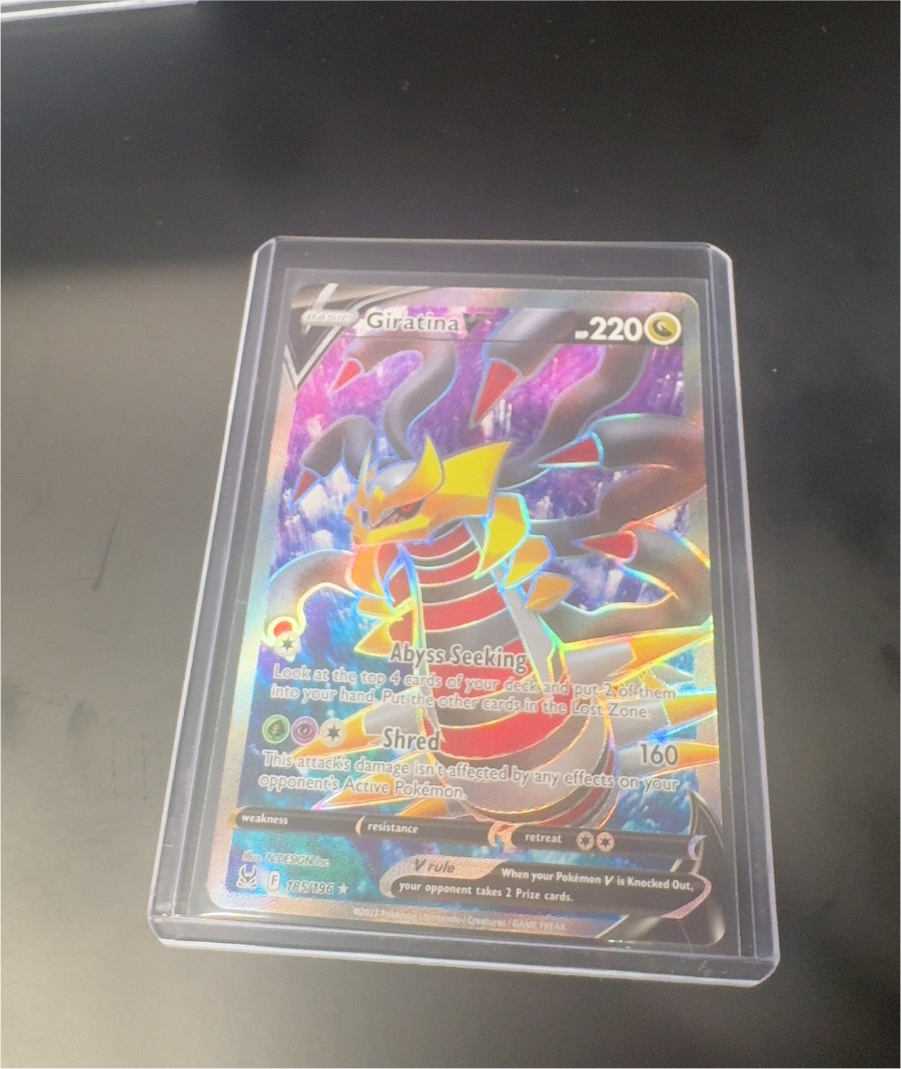 2022 Pokémon Lost Origin #186 Giratina V — front