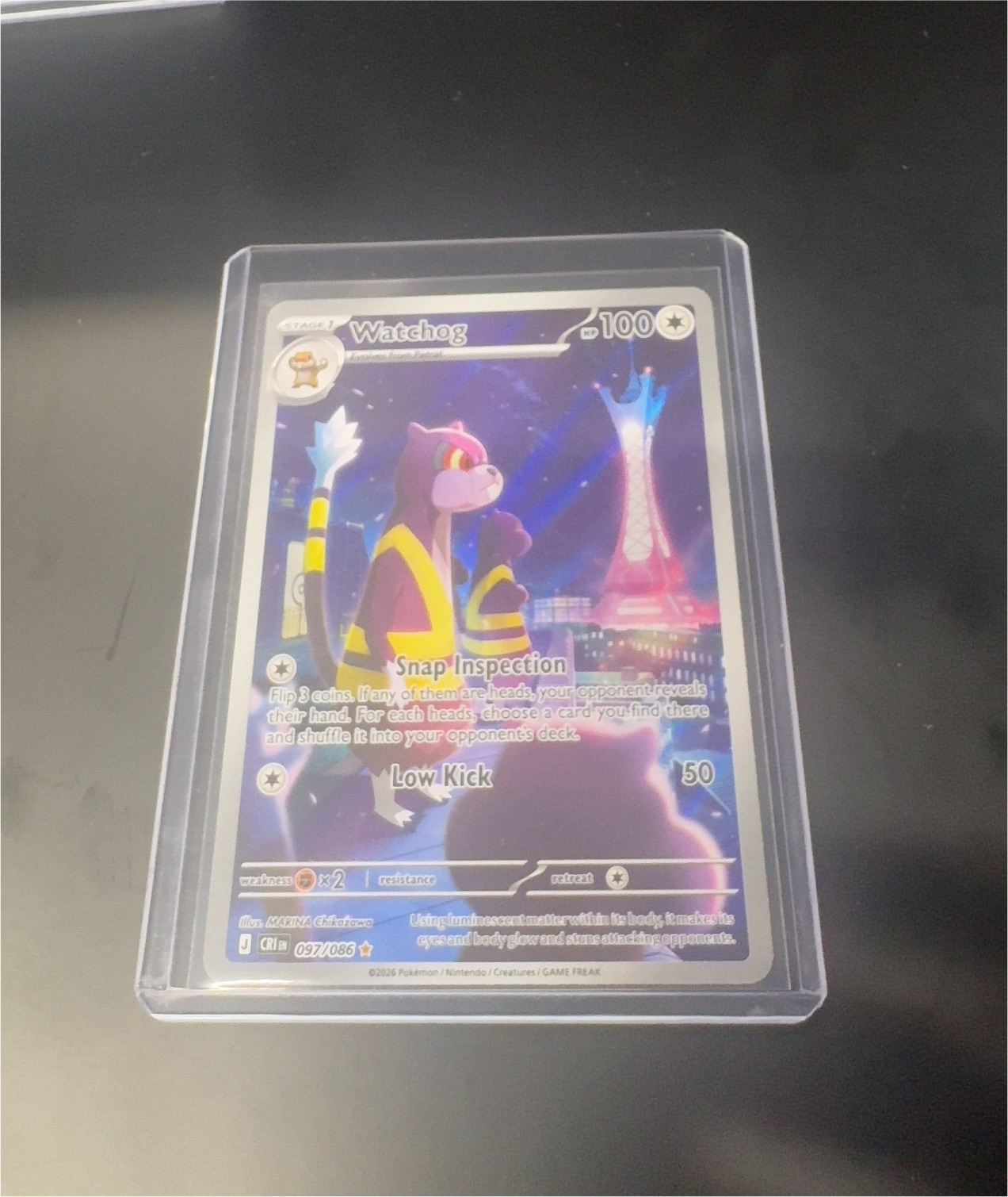 2025 Pokémon Black Bolt #097 Watchog — front