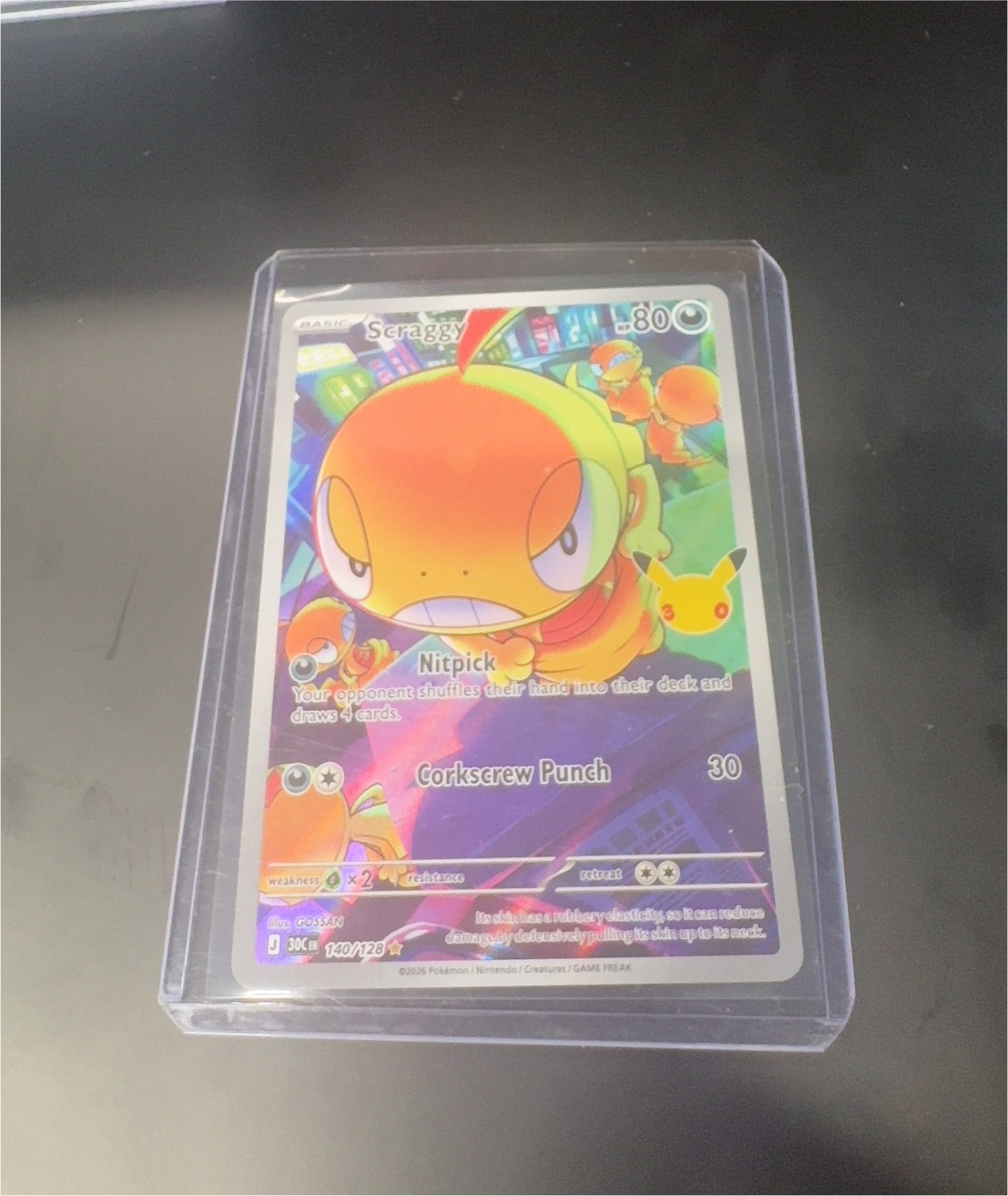 2026 Pokémon #140 Scraggy — front