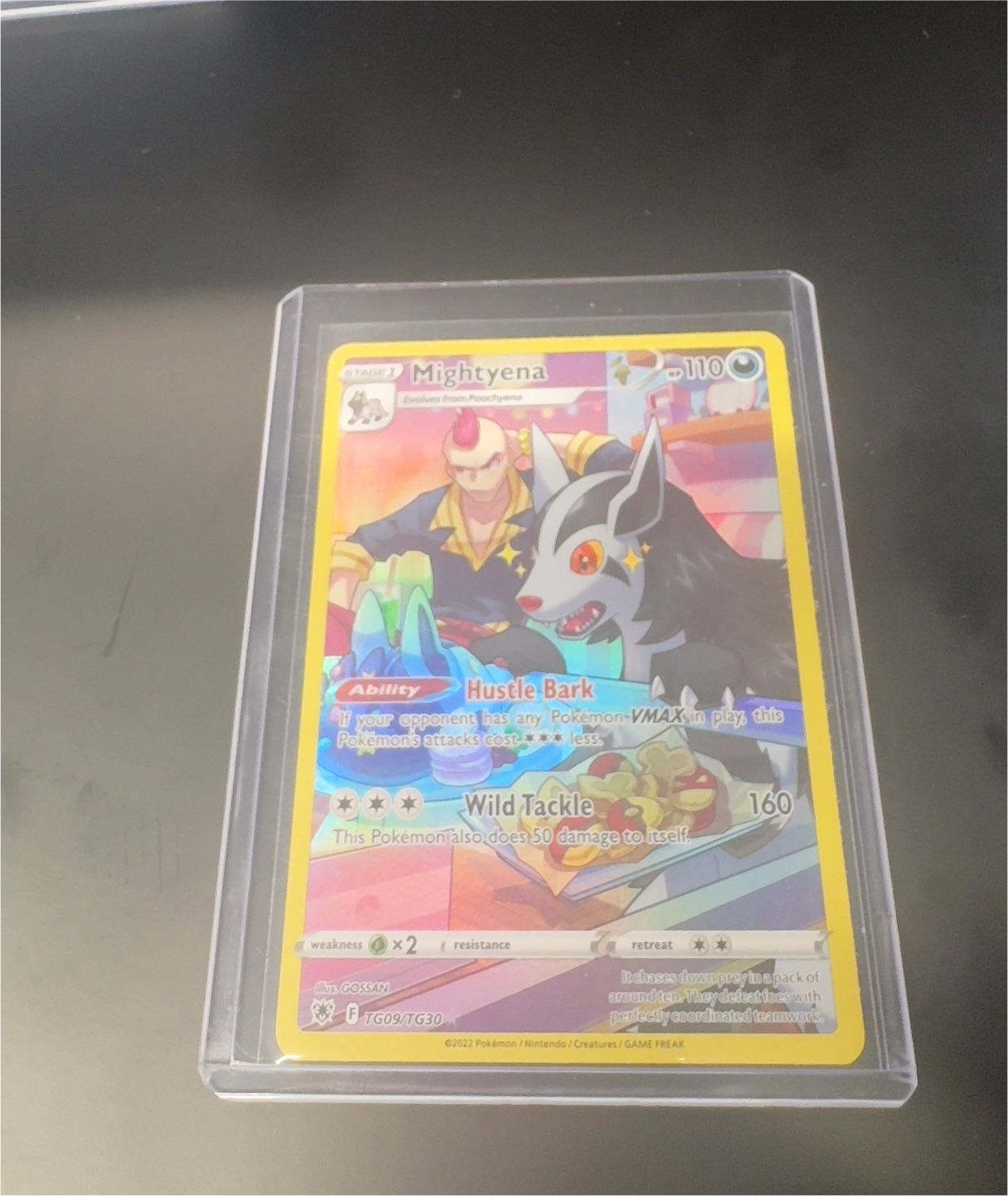 2022 Pokémon Sword & Shield Brilliant Stars Trainer Gallery #TG09 Mightyena V — front