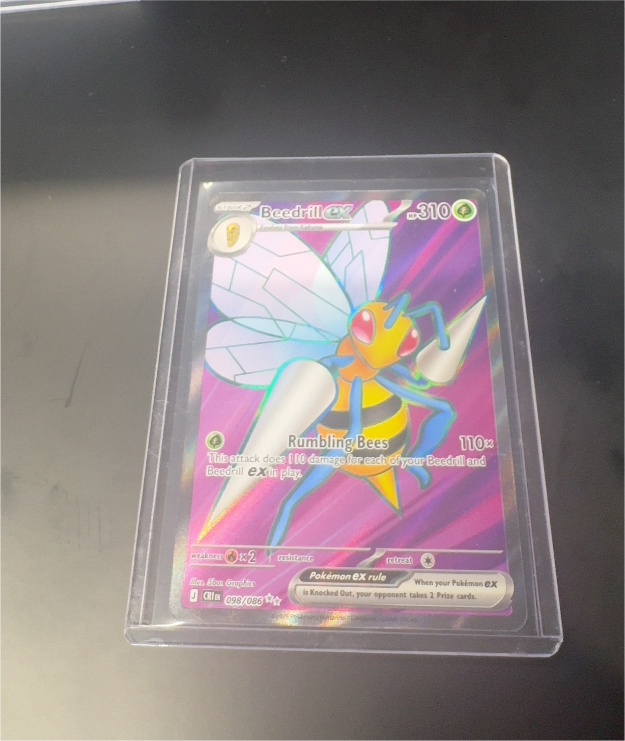 2025 Pokémon Mega Evolution #098 Mega Beedrill ex — front
