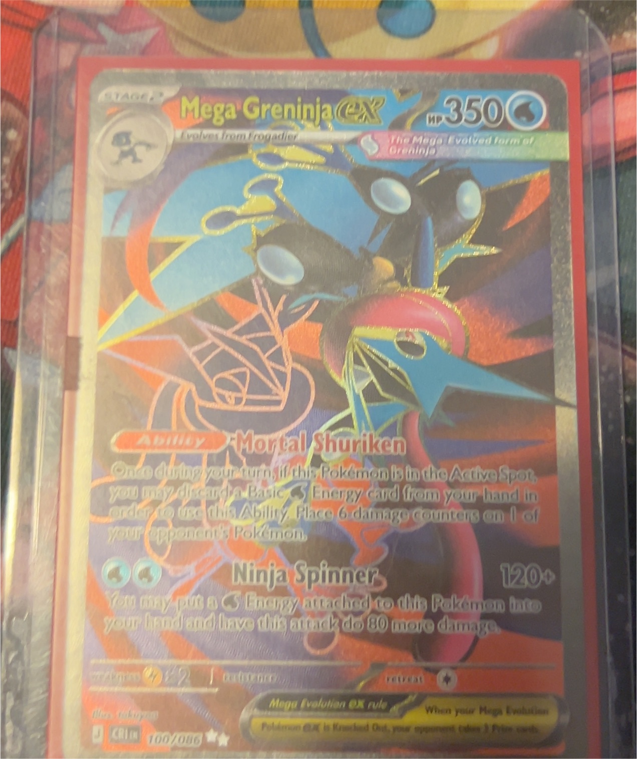 2025 Pokémon Mega Evolution #100 Mega Greninja ex — front