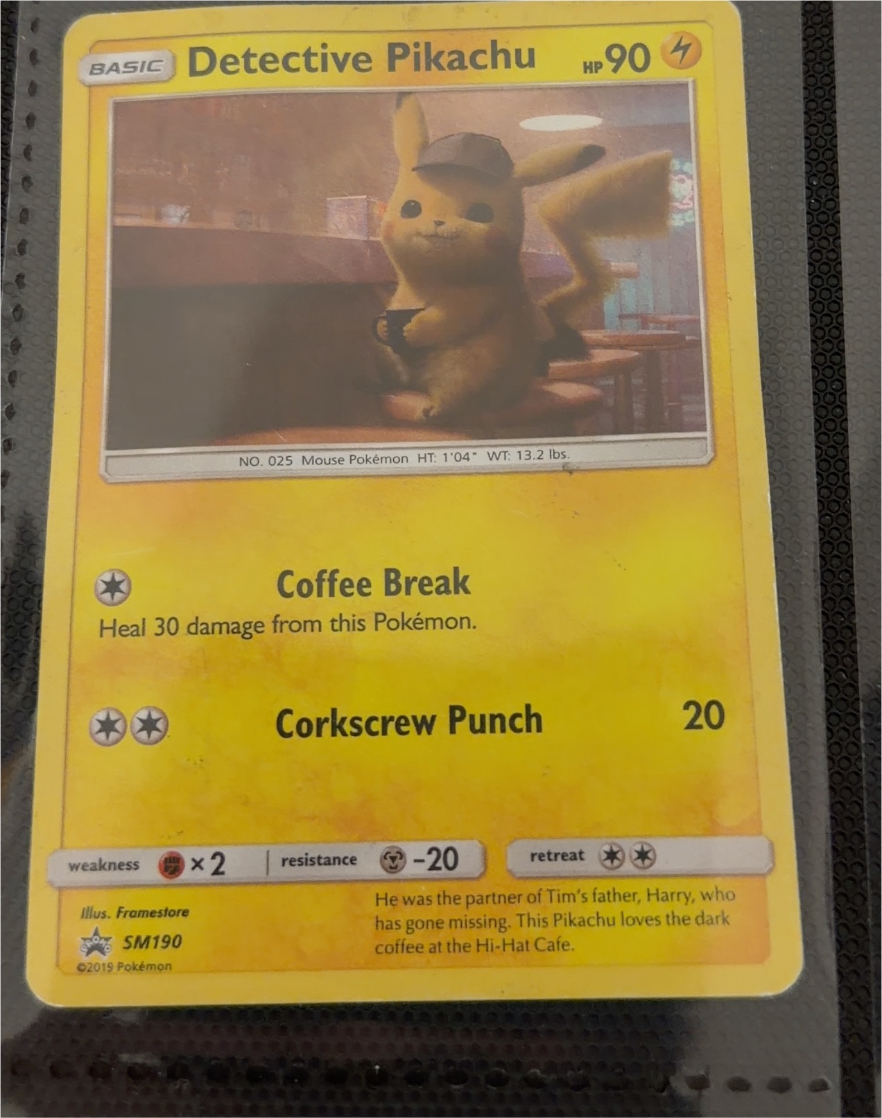 2019 Pokémon #SM190 Detective Pikachu — front