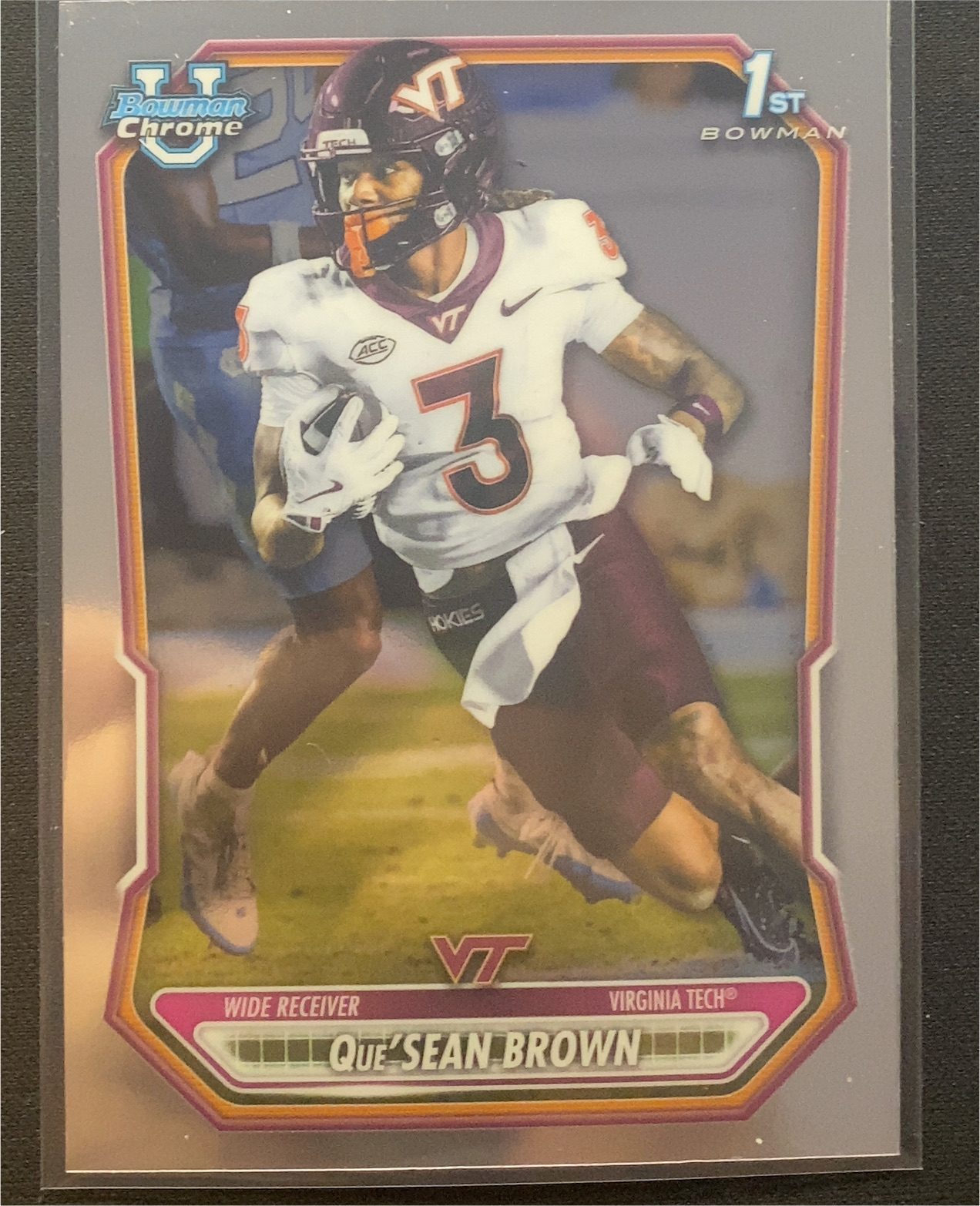 2022 Bowman University Chrome Que'Sean Brown — front