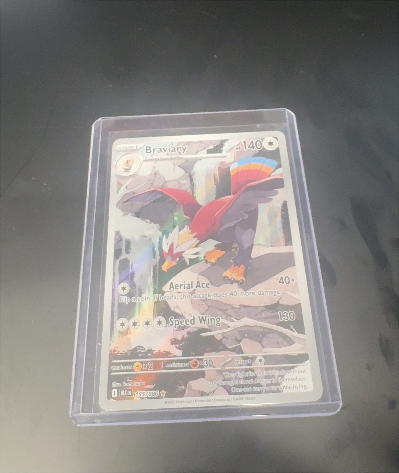 2025 Pokémon Black Bolt #155 Braviary — front
