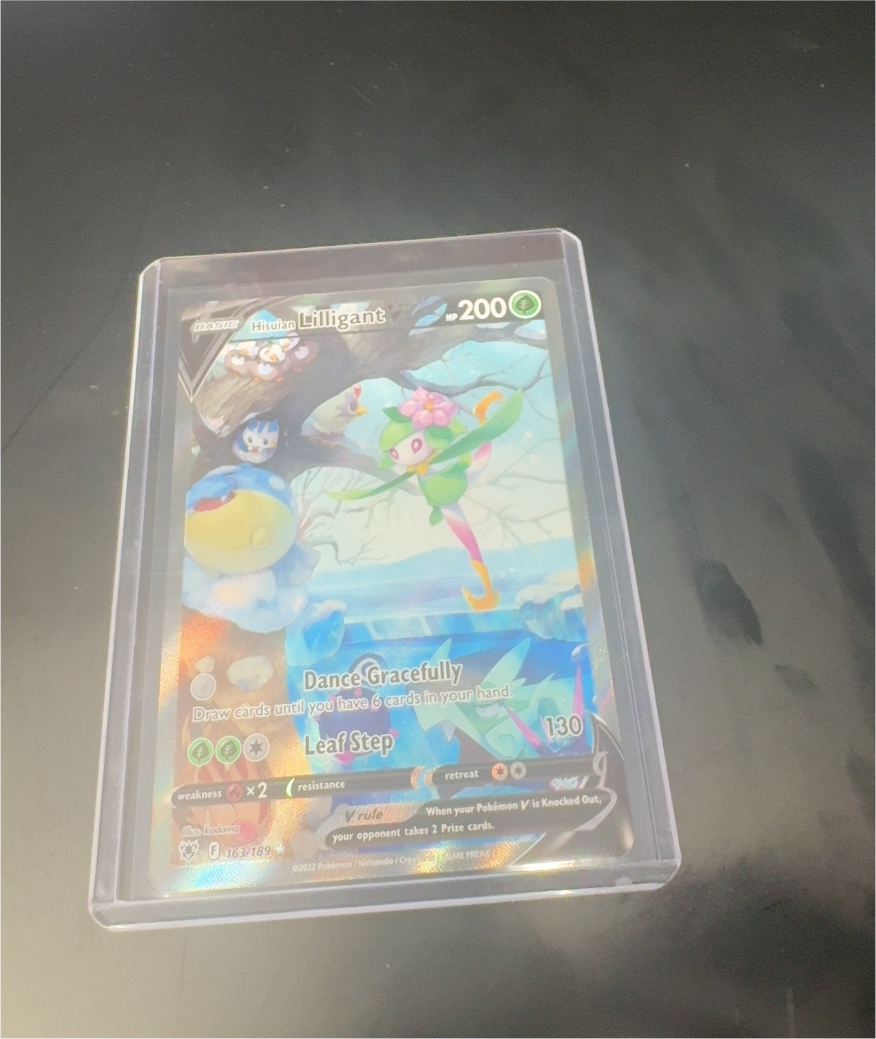 2022 Pokémon Astral Radiance #163 Hisuian Lilligant V — front