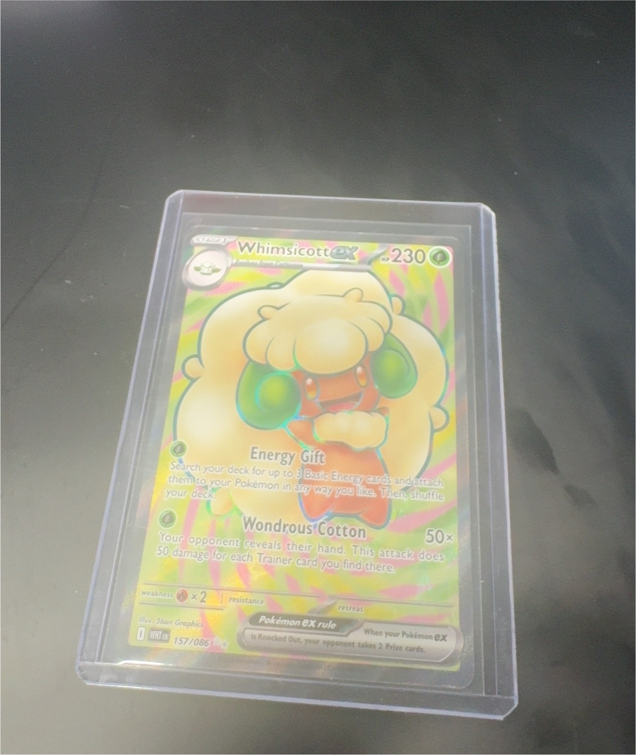 2025 Pokémon Black Bolt #157 Whimsicott ex — front