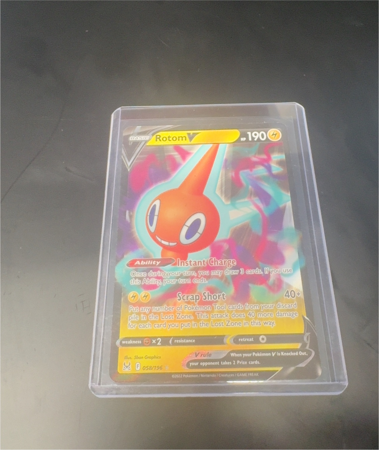 2022 Pokémon Lost Origin #058 Rotom V — front