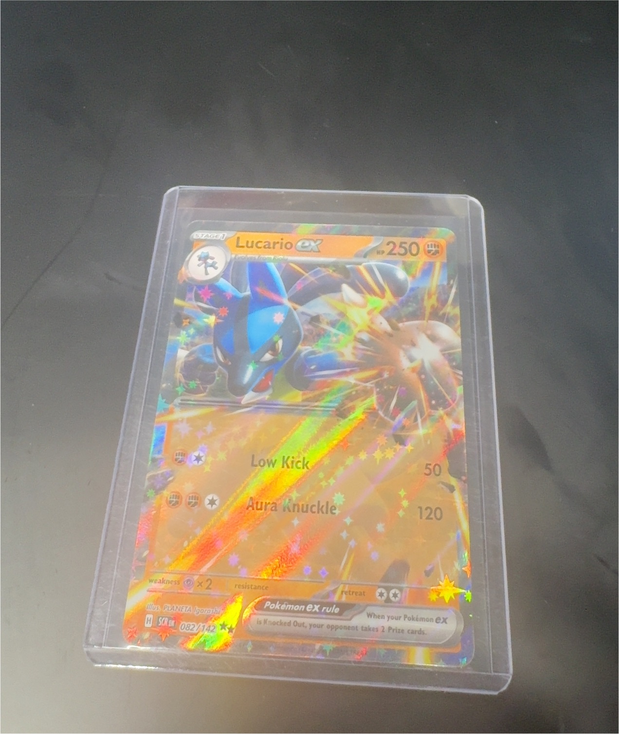 2024 Pokémon Temporal Forces #082 Lucario ex — front