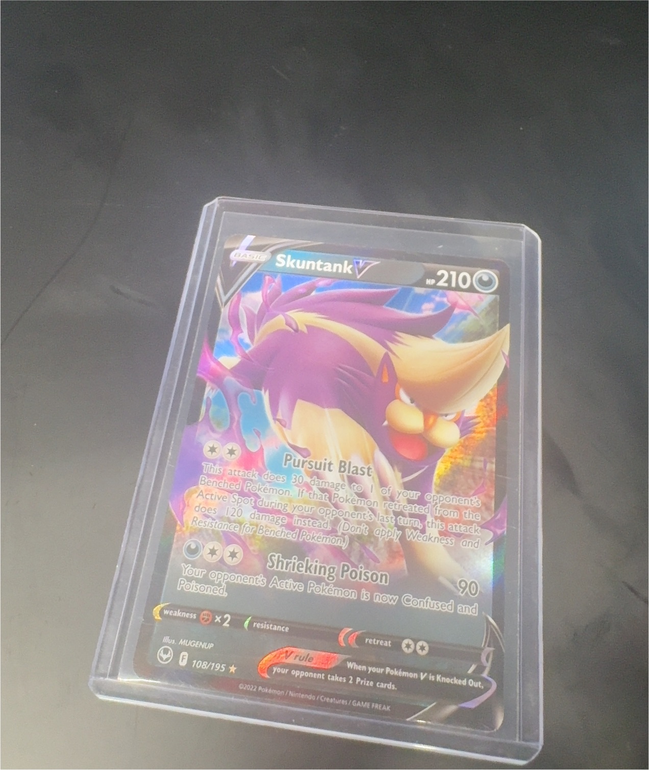 2022 Pokémon Silver Tempest #108 Skuntank V — front