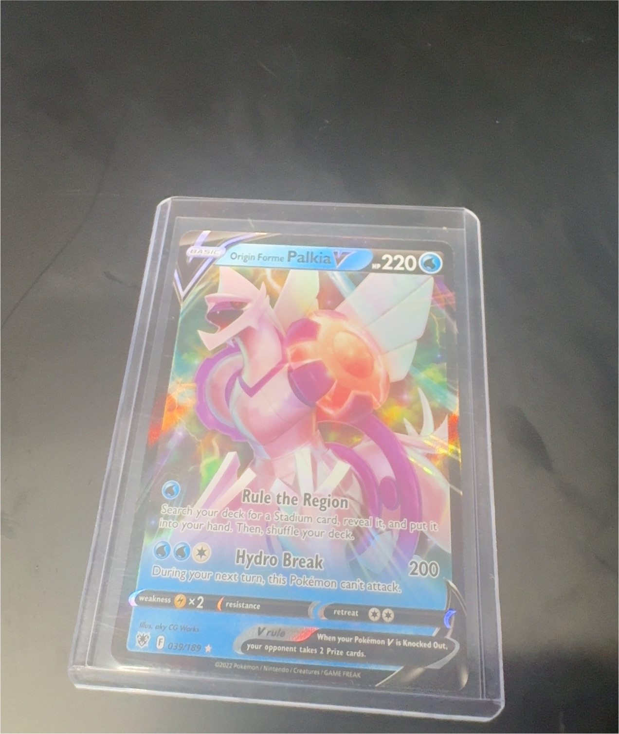 2022 Pokémon Astral Radiance #039 Origin Forme Palkia V — front