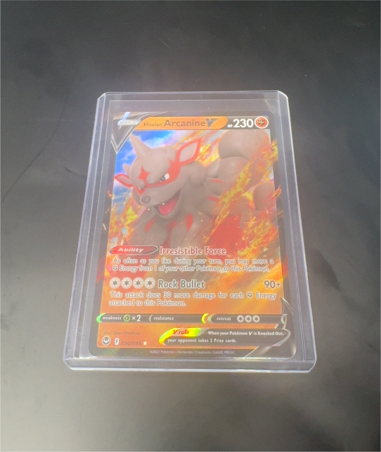 2022 Pokémon Lost Origin #090 Hisuian Arcanine V — front