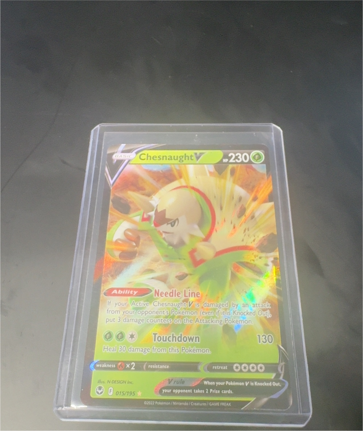 2022 Pokémon Silver Tempest #015 Chesnaught V — front