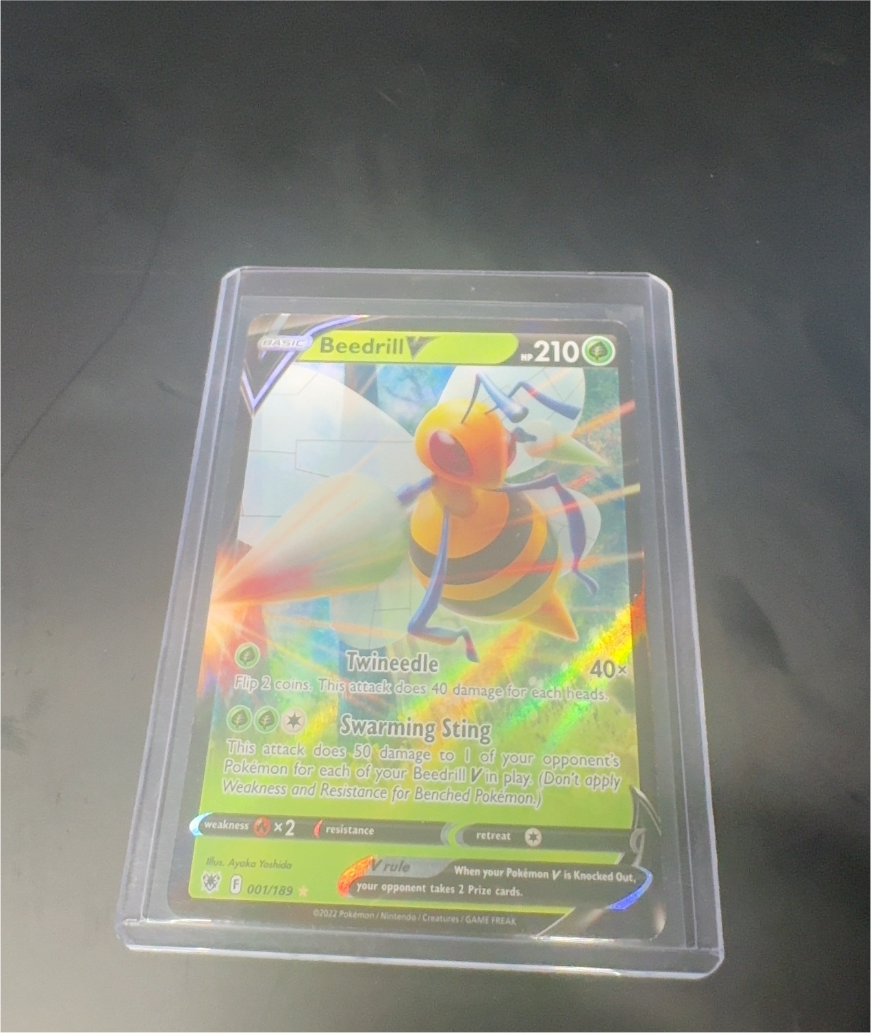 2022 Pokémon Astral Radiance #001 Beedrill V — front