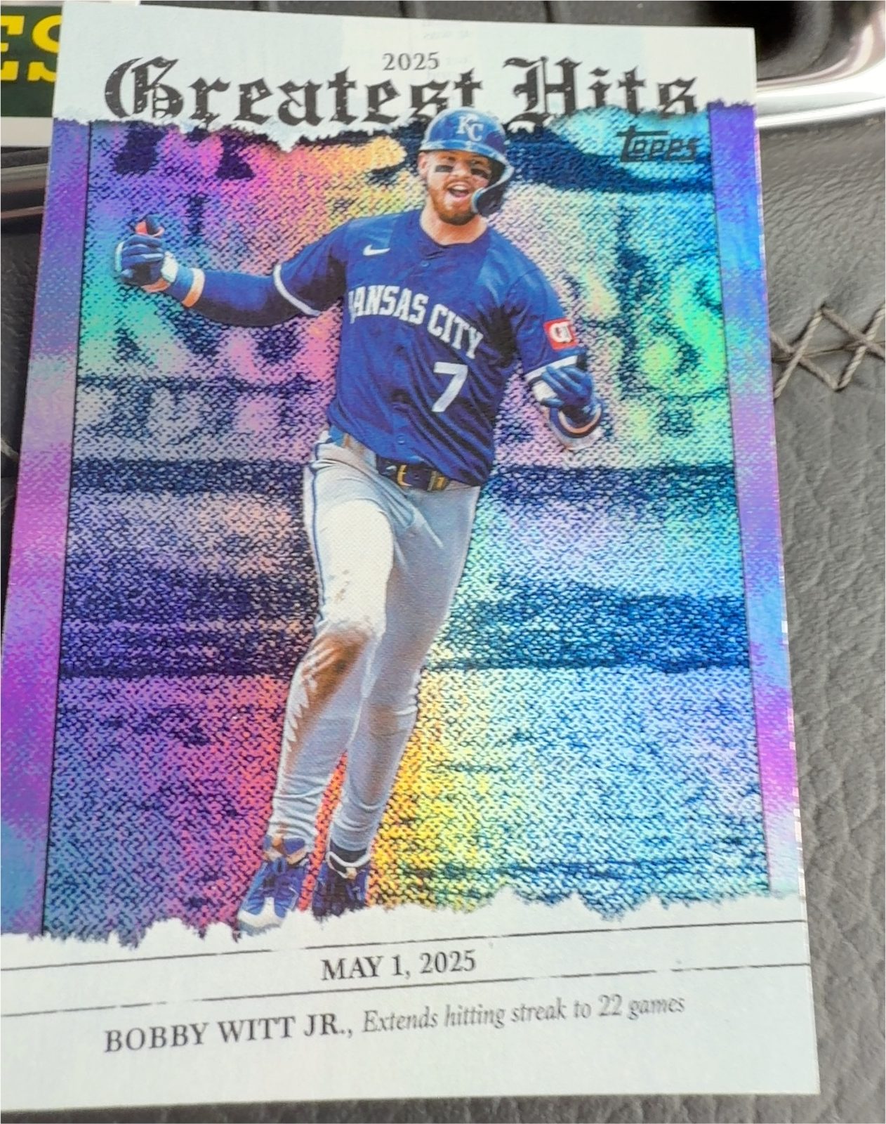 2025 Topps Greatest Hits Bobby Witt Jr. — front