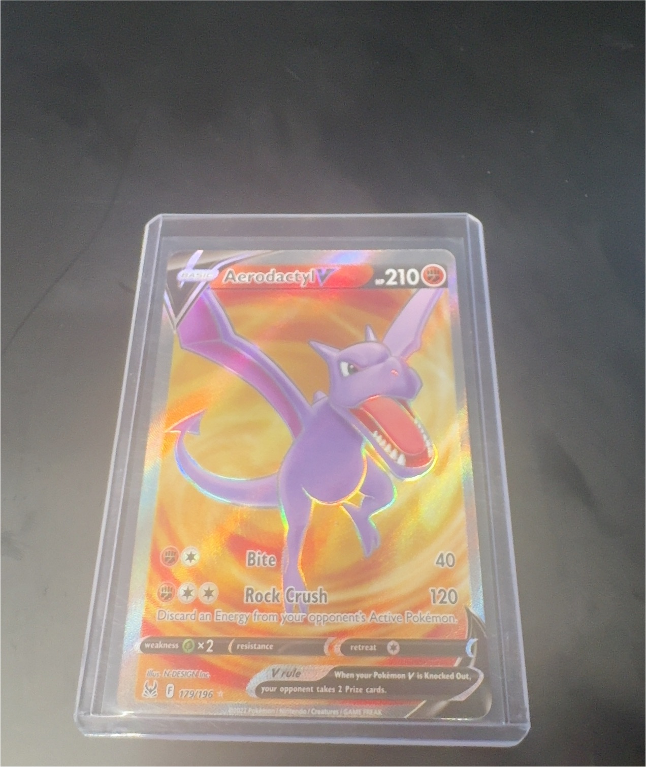 2022 Pokémon Lost Origin #179 Aerodactyl V — front