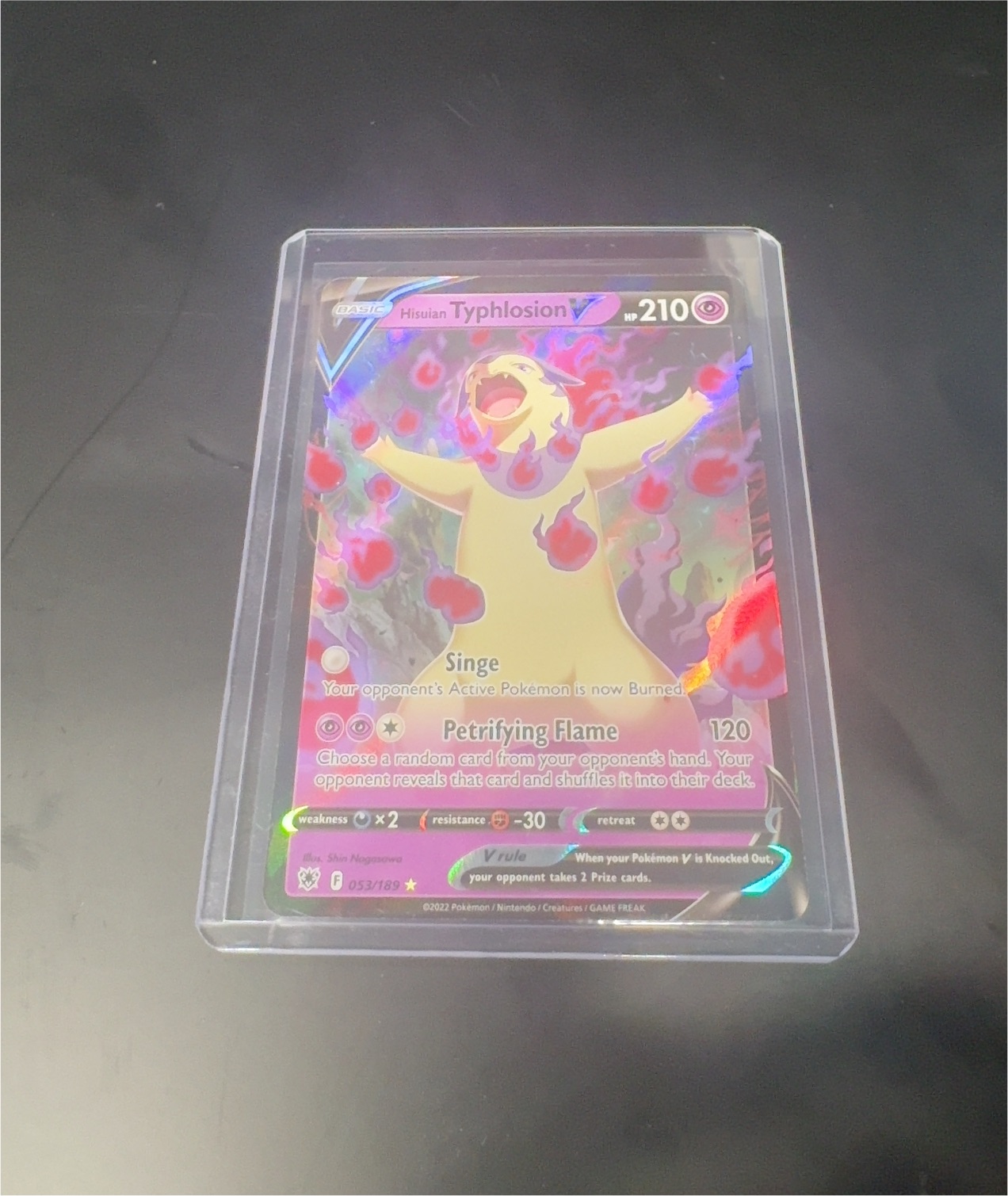 2022 Pokémon Astral Radiance #053 Hisuian Typhlosion V — front