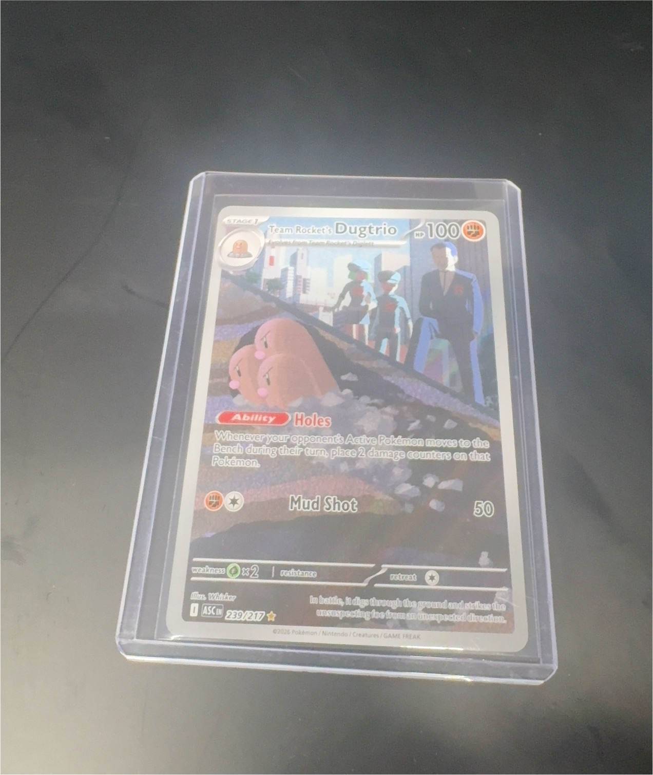 2025 Pokémon #239 Team Rocket's Dugtrio — front
