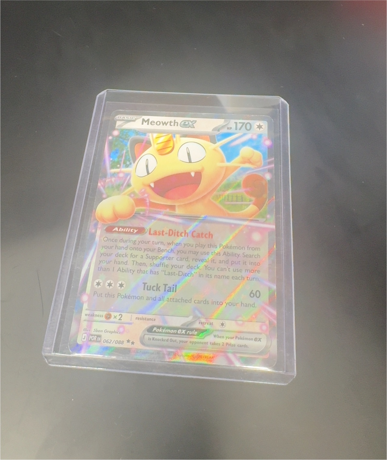 2026 Pokémon #062 Meowth ex — front
