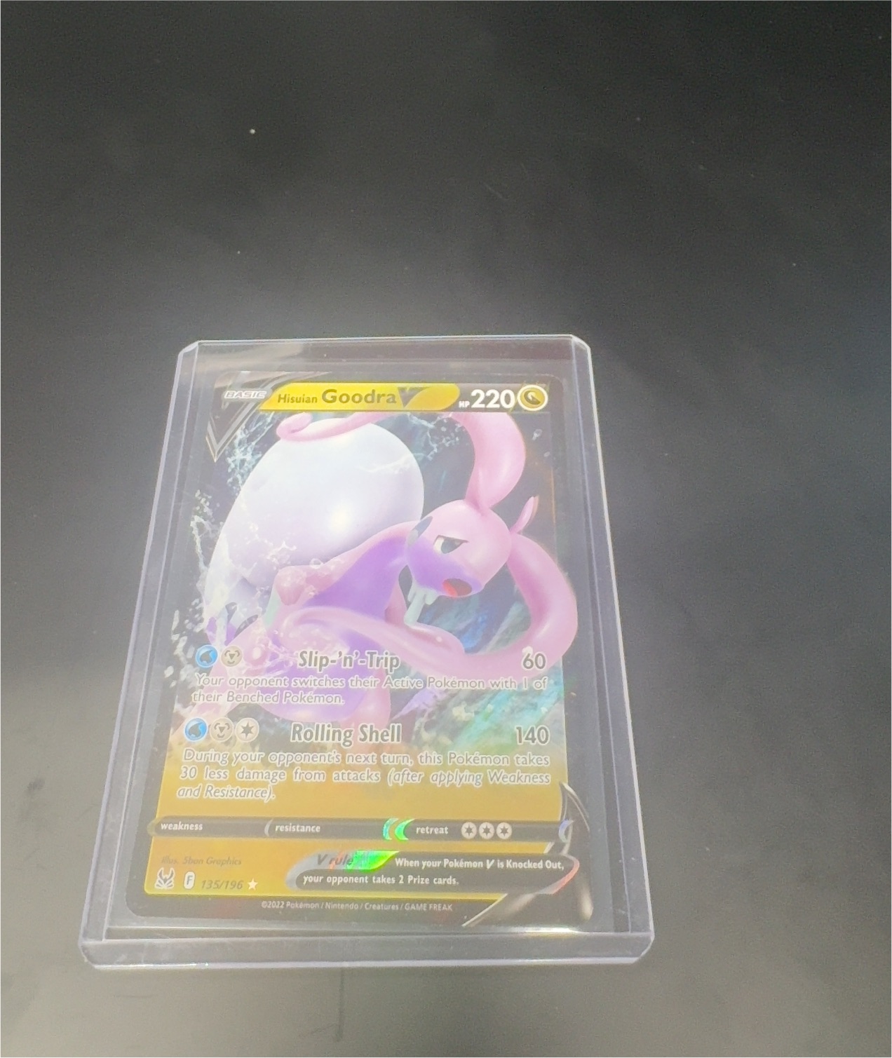 2022 Pokémon Lost Origin #135 Hisuian Goodra V — front