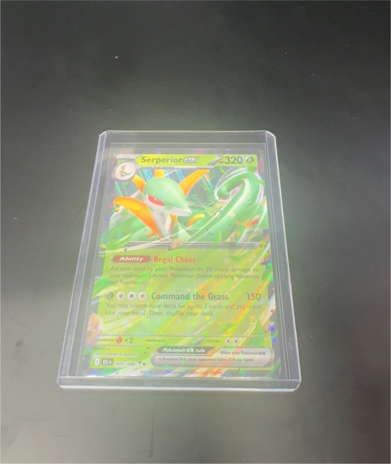 2025 Pokémon Black Bolt #003 Serperior ex — front