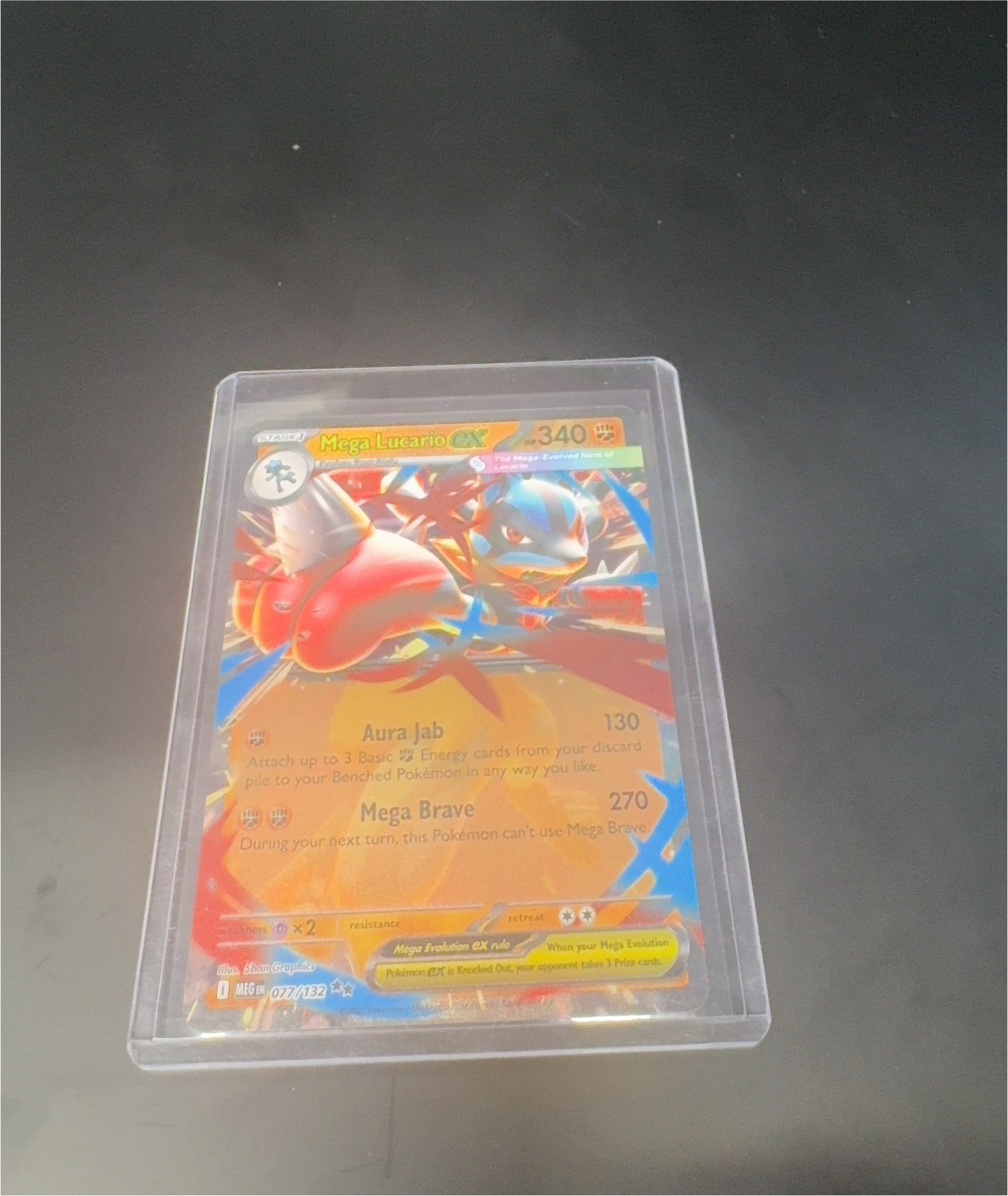 2025 Pokémon Mega Evolution #077 Mega Lucario ex — front