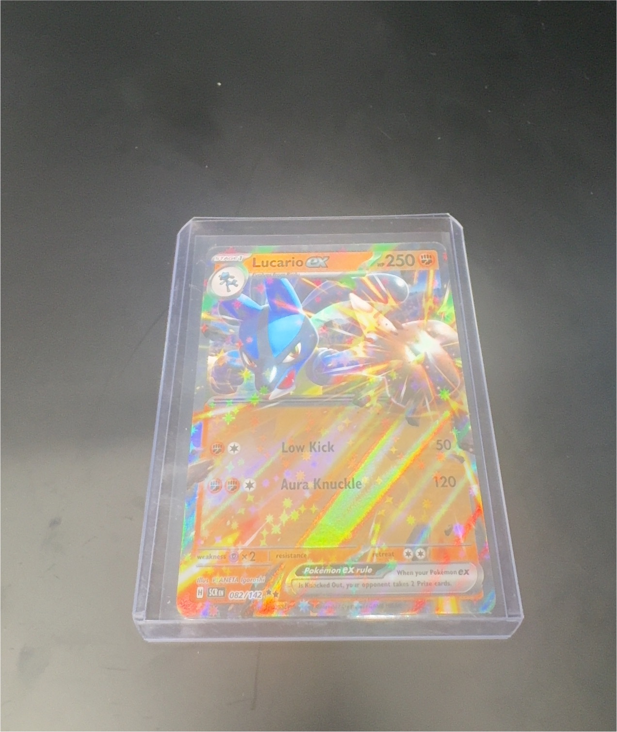 2024 Pokémon Stellar Crown #082 Lucario ex — front