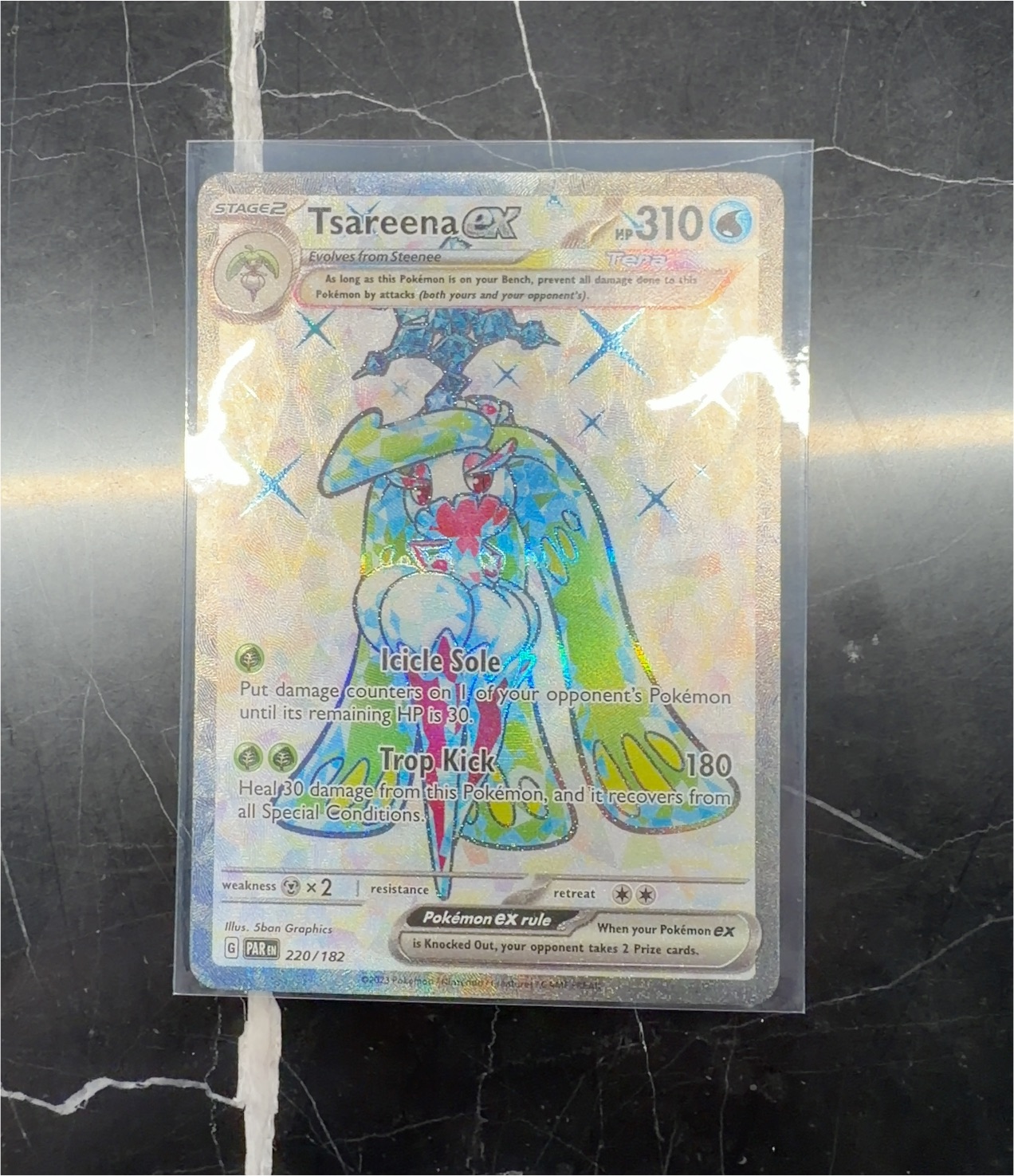 2023 Pokémon Paradox Rift #220 Tsareena ex — front