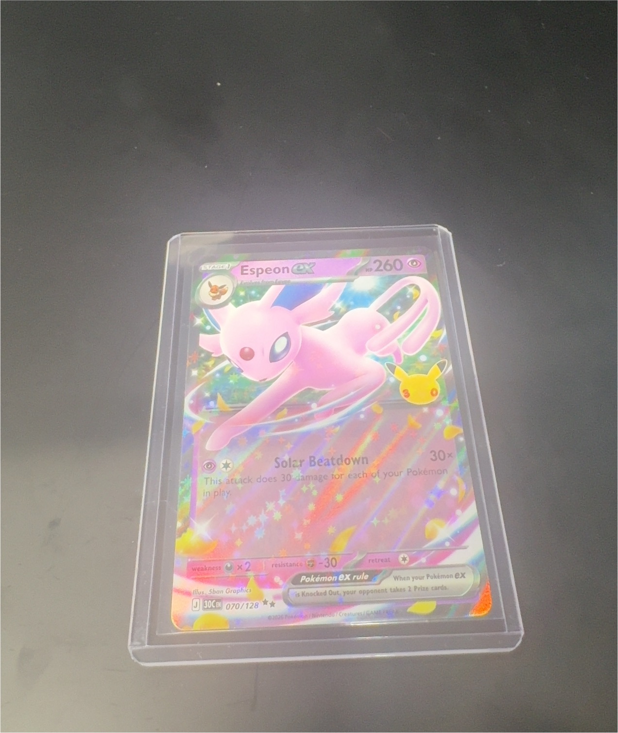 2025 Pokémon Prismatic Evolutions #070 Espeon ex — front