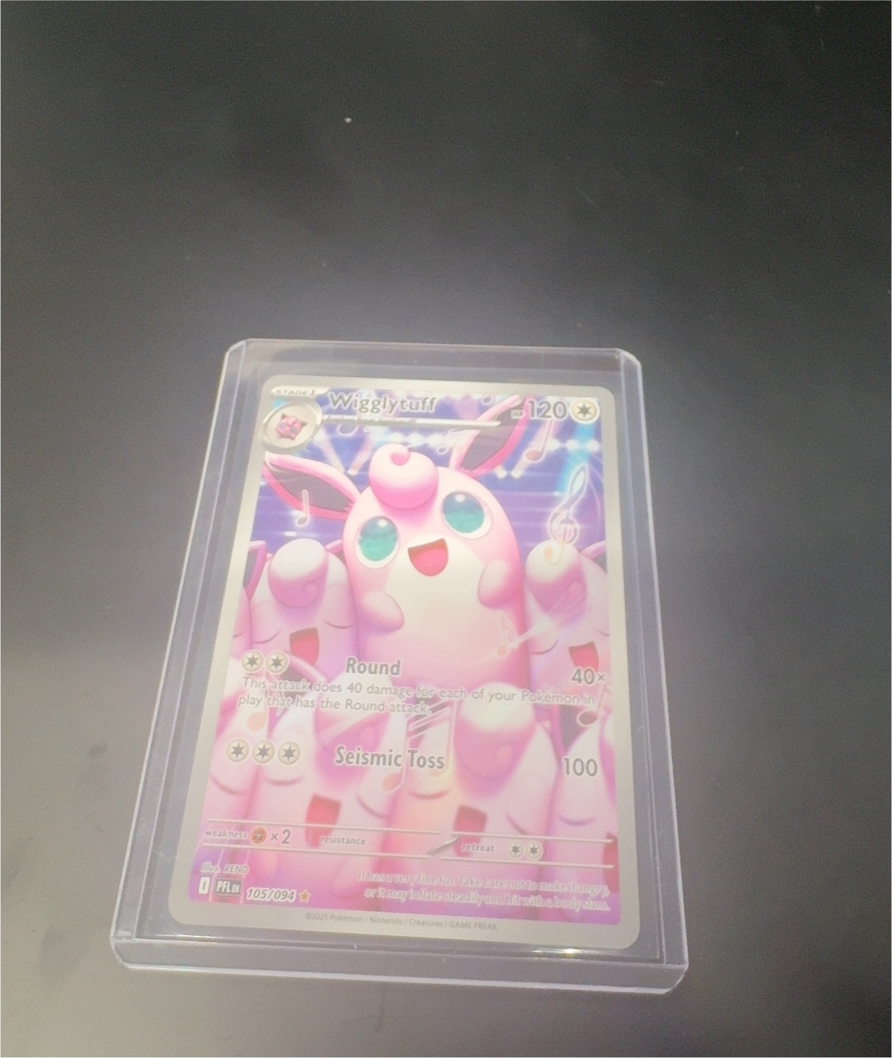 2025 Pokémon Phantasmal Flames #105 Wigglytuff ex — front